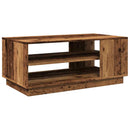 sofabord 102x55x43 cm konstrueret træ antikt trælook