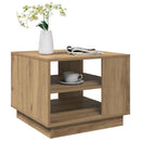 sofabord 55x55x42 cm konstrueret træ kunsteg
