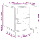 sofabord 40x40x43 cm konstrueret træ antikt trælook
