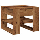 sofabord 55,5x55x45 cm konstrueret træ antikt træ