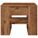 sofabord 55,5x55x45 cm konstrueret træ antikt træ