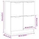 skænk 60x30x70 cm konstrueret træ antikt trælook