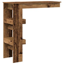væghængt barbord 102x45x103,5 cm konstrueret træ antikt træ
