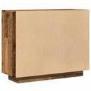 skænk 92x35x75 cm konstrueret træ gammelt trælook