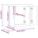 skænk 92x35x75 cm konstrueret træ gammelt trælook