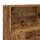 sengegavl m. opbevaring 140x19x103,5 cm antikt trælook