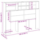 sengegavl m. opbevaring 140x19x103,5 cm antikt trælook