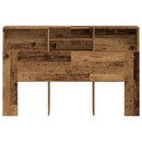 sengegavl m. opbevaring 160x19x103,5 cm konstrueret træ antikt