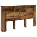 sengegavl m. opbevaring 180x19x103,5 cm konstrueret træ antikt