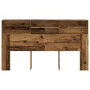 sengegavl m. opbevaring 180x19x103,5 cm konstrueret træ antikt