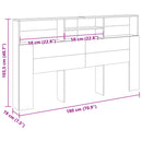 sengegavl m. opbevaring 180x19x103,5 cm konstrueret træ antikt