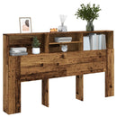 sengegavl m. opbevaring 180x19x103,5 cm konstrueret træ antikt