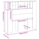 sengegavl 120x19x104,5 cm konstrueret træ antikt trælook