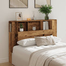 sengegavl m. opbevaring 140x18,5x102,5 cm konstrueret træ antik