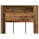 sengegavl m. opbevaring 140x18,5x102,5 cm konstrueret træ antik
