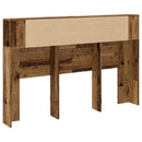 sengegavl m. opbevaring 160x18,5x103,5cm konstrueret træ antikt