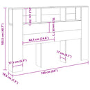 sengegavl m. opbevaring 160x18,5x103,5cm konstrueret træ antikt