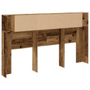 sengegavl med opbevaring 180x18,5x102,5 cm konstrueret træ