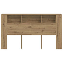 sengegavl m.opbevaring 180x18,5x102,5cm konstrueret træ kunsteg