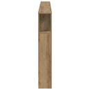 sengegavl m.opbevaring 180x18,5x102,5cm konstrueret træ kunsteg