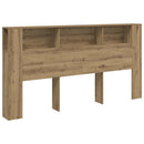 sengegavl med opbevaring 200x18,5x102,5 cm konstrueret træ