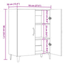 skab 70x34x90 cm konstrueret træ antikt træ