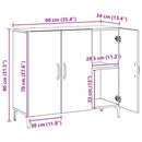 skab 90x34x80 cm konstrueret træ kunsteg