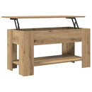 sofabord 101x49x52 cm konstrueret træ kunsteg