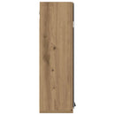 badeværelsesskab med spejl 64x20x66,5cm konstrueret træ kunsteg
