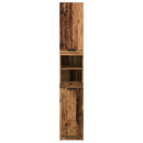 badeværelsesskab 32x34x188,5 cm konstrueret træ gammelt trælook