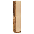 badeværelsesskab 32x34x188,5 cm konstrueret træ gammelt trælook