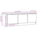 tv-bord 102x35x36,5 cm konstrueret træ kunsteg