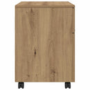 arkivskab med hjul 45x38x54 cm konstrueret træ kunsteg