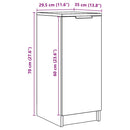 skoreol 29,5x35x70 cm konstrueret træ gammelt træ-look