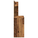 makeupbord med spejl 74,5x40x141 cm gammelt træ-look