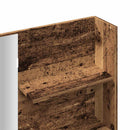 makeupbord med spejl 74,5x40x141 cm gammelt træ-look