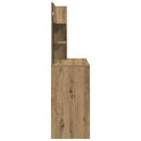 makeupbord med spejl 74,5x40x141 cm kunsteg