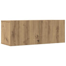 væghængte tv-borde 2 stk. 80x30x30 cm egetræsfarve