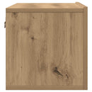 væghængte tv-borde 2 stk. 80x30x30 cm egetræsfarve