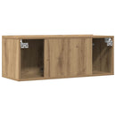 væghængte tv-borde 2 stk. 80x30x30 cm egetræsfarve