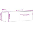 væghængte tv-borde 2 stk. 80x30x30 cm gammelt træ-look