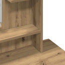 makeupbord med LED-lys 86,5x35x136 cm kunsteg