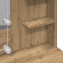 makeupbord med LED-lys 96x40x142 cm kunsteg