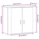 skænk 80x33x70 cm konstrueret træ gammelt træ-look