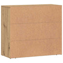 skænk 80x33x70 cm konstrueret træ egetræsfarve