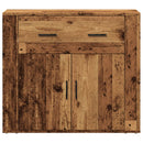 skænk 80x33x70 cm konstrueret træ gammelt træ-look