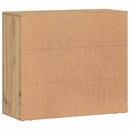 skænk 80x33x70 cm konstrueret træ egetræsfarve