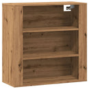 vægskab 80x33x80 cm konstrueret træ egetræsfarve