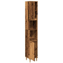 badeværelsesskab 30x30x190 cm konstrueret træ gammelt trælook