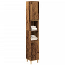 badeværelsesskab 30x30x190 cm konstrueret træ gammelt trælook